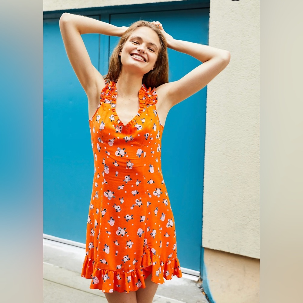 Free People Like A Lady Printed Mini Dress